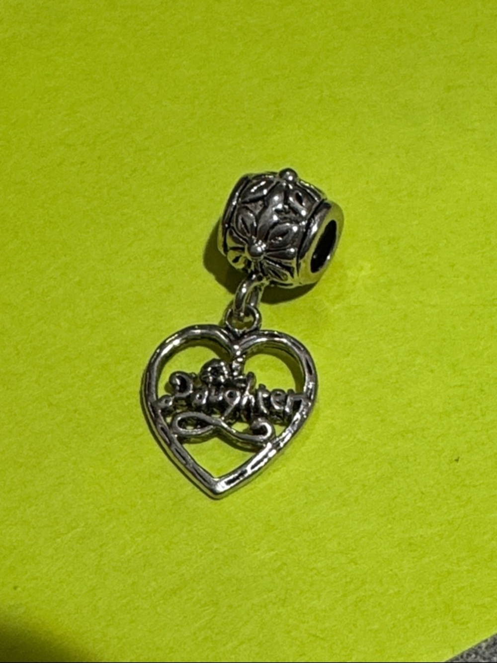 Pandora Silver Heart Daughter Dangle Charm